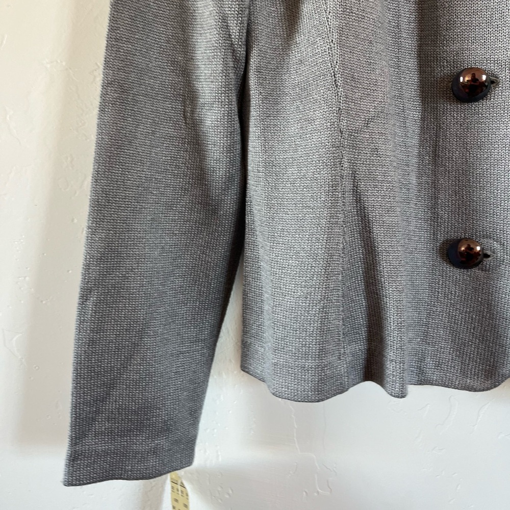 Gray Women's Button-Front Jacket - Picture 4 of 7